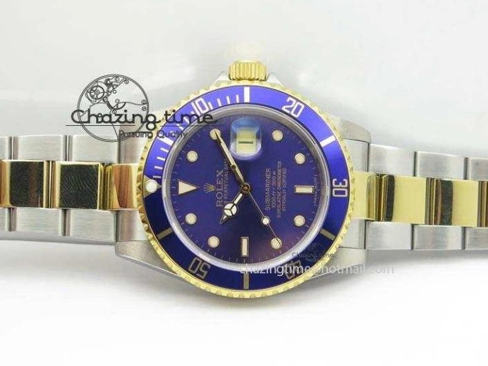 MiroTime 1231 Stretchable Submariner BP Maker 16613 Blue Dial SS YG Case On SS YG Bracelet A 3877